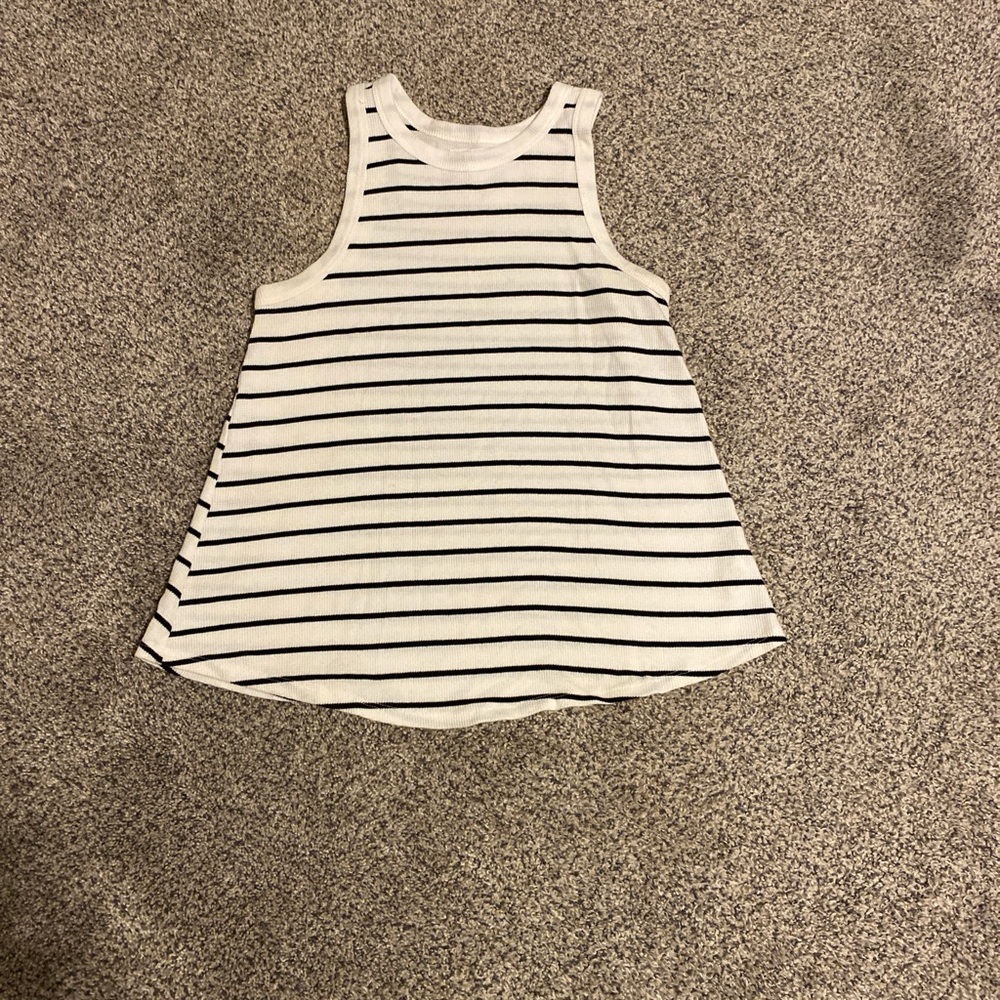 Maurices women’s Black and White Striped Tank Top